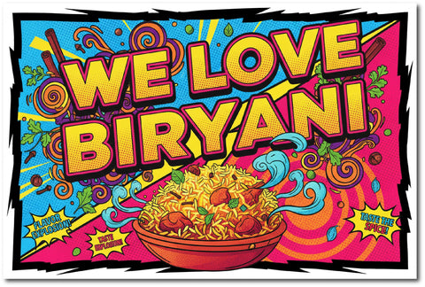 We Love Biryani I I Love Biryani I Foodie I Wall Poster