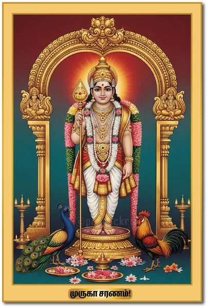 Thiruchendur Murugan I Lord Subramania Swamy I Lord Murugan I Muruga Saranam I Spiritual I Wall Poster / Frames