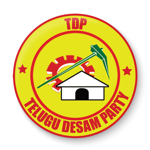 N. Chandrababu Naidu I NTR I Telugu Desam Party I TDP I Pin Badge