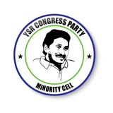 YSR I YSR Party Wings I YS Jagan Mohan Reddy I Yuvajana Sramika Rythu Congress Party I YSR Congress I Pin Badge