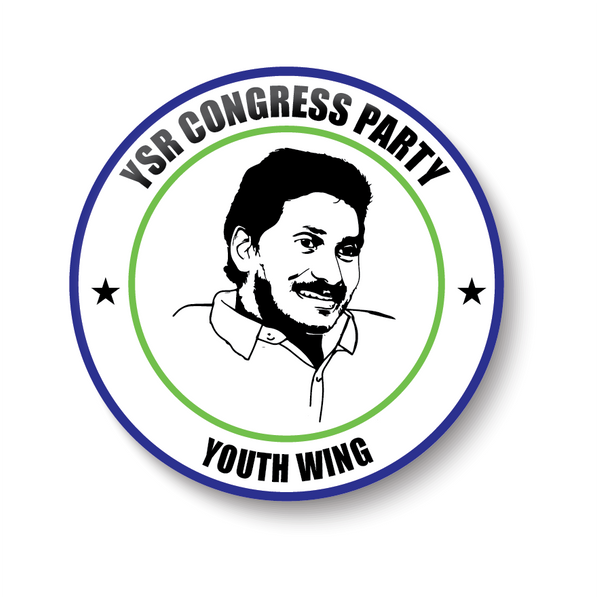 YSR I YSR Party Wings I YS Jagan Mohan Reddy I Yuvajana Sramika Rythu Congress Party I YSR Congress I Pin Badge