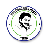 YSR I YSR Party Wings I YS Jagan Mohan Reddy I Yuvajana Sramika Rythu Congress Party I YSR Congress I Pin Badge