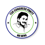 YSR I YSR Party Wings I YS Jagan Mohan Reddy I Yuvajana Sramika Rythu Congress Party I YSR Congress I Pin Badge