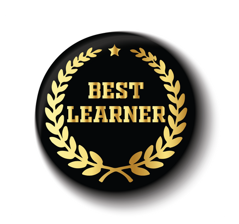 Best Learner I Class Topper I School I College I Pin Badge