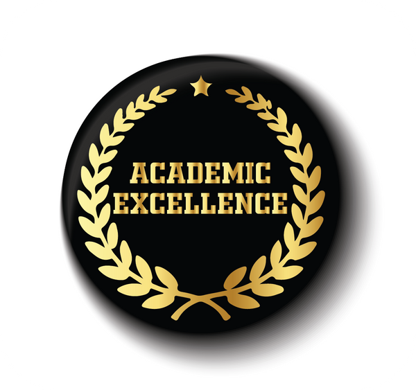 Academic Excellence I Class Topper I School I College I Pin Badge