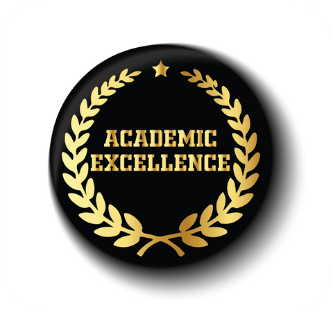 Academic Excellence I Class Topper I School I College I Pin Badge