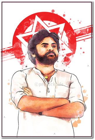 Pawan Kalayan I Jana Sena Party I JSP I Wall Poster / Frame