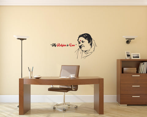 My Religion is Love I Amma Amritanandamayi Quote I Wall Decal
