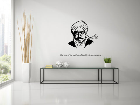 Kamalhassan As Bharathiyar ,Kamalhassan As Bharathiyar  Sticker,Kamalhassan As Bharathiyar  Wall Sticker,Kamalhassan As Bharathiyar  Wall Decal,Kamalhassan As Bharathiyar  Decal