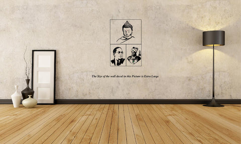 Buddha I Dr Ambedkar I Samrat Ashok Wall Decal