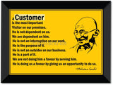 A Customer is God I Mahatma Gandhi Quotes Wall Poster / Frame