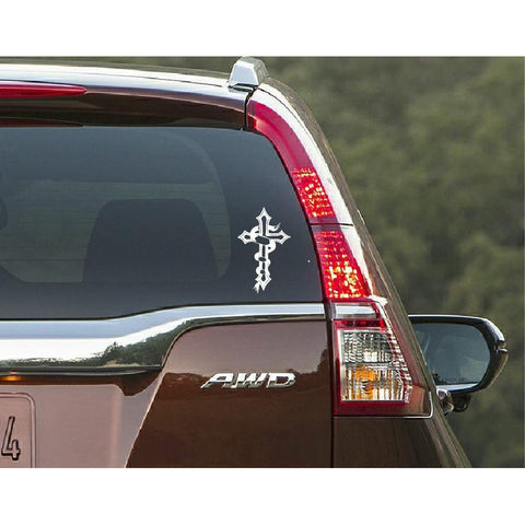 Jesus Cross, "Jesus Cross" Car Window Decal