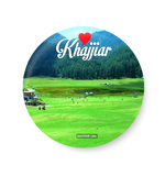 PEACOCKRIDE Love Khajjiar I Khajjiar Lake I Travel Memories I Pin Badget (Metal, MultiColour,75mm)