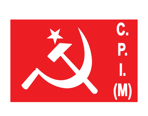 Communist Party of India (Marxist) Symbols I CPI(M) I Flag Bike  Sticker