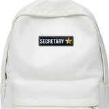 Secretary I School I College I University I Office I Company I Rectangular Pin Badge