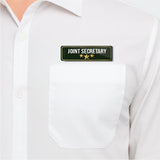 Joint Secretary I School I College I University I Office I Company I Rectangular Pin Badge