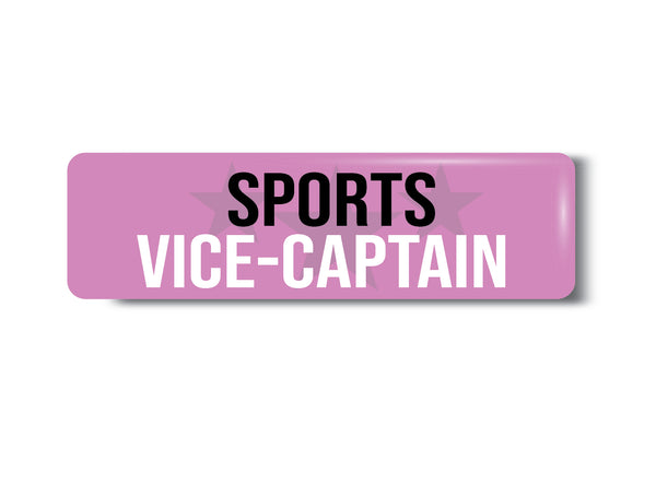 Sports Vice Captain I School I College I Office Rectangular Pin Badge