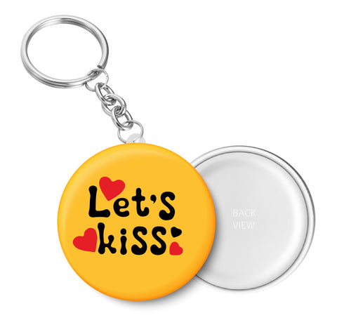 Let's Kiss I Romantic I Love I Valentines Day Series I Key Chain