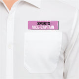Sports Vice Captain I School I College I Office Rectangular Pin Badge