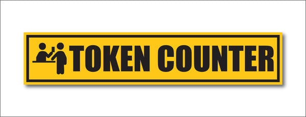 Token Counter I Temple I Shop I Hospital I Clinic I Cinema Theatre I Parking I Wall Sticker
