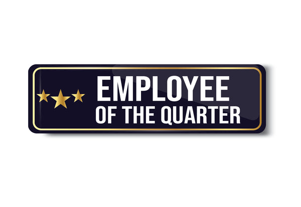 Employee of the Quarter I Office I Shop I Company I Rectangular Pin Badge
