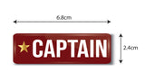 Captain I School I College I Office Rectangular Pin Badge