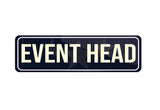 Event Head I Event Management I Office I Company I Rectangular Pin Badge