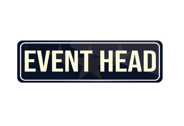Event Head I Event Management I Office I Company I Rectangular Pin Badge