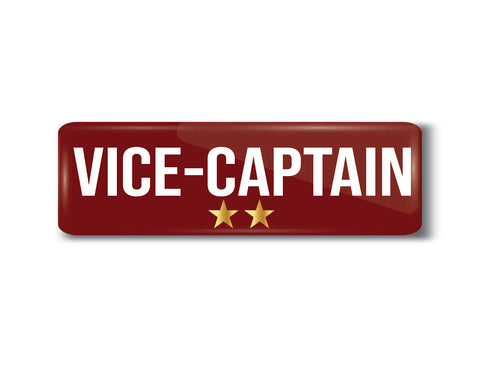 Vice Captain I School I College I Office Rectangular Pin Badge