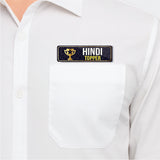 Hindi Topper I Class Topper I School I College I University I Rectangular Pin Badge