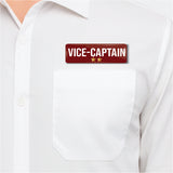 Vice Captain I School I College I Office Rectangular Pin Badge