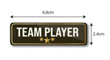 Team Player I School I College I Rectangular Pin Badge  Pack of 2 No's