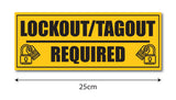 Lockout / Tagout Required I LOTO I Company I Industrial I Safety Rules I Wall Sticker