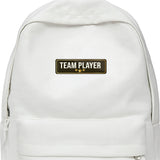 Team Player I School I College I Rectangular Pin Badge  Pack of 2 No's