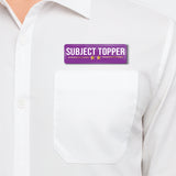 Subject Topper I School I College I Rectangular Pin Badge