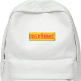 100% Attendance I School I College I Rectangular Pin Badge