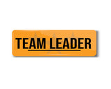 Team Leader I School I College I Office I Rectangular Pin Badge