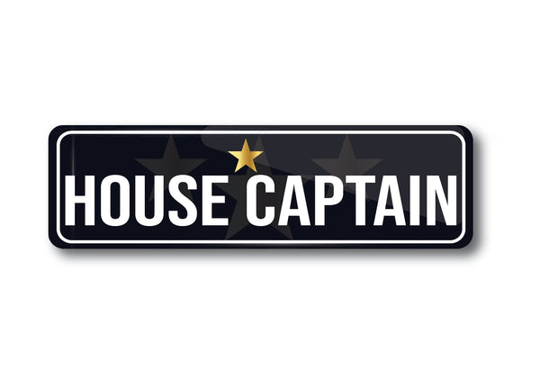 House Captain I School I College I University I Rectangular Pin Badge