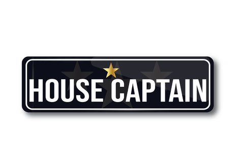 House Captain I School I College I University I Rectangular Pin Badge
