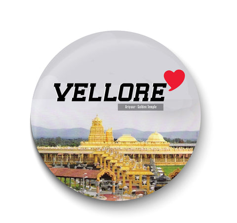 Love Vellore I Ariyur Golden Temple I Tamil Nadu Series I Souvenir l Travel I Fridge Magnet