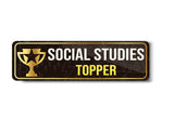 Social Studies Topper I Class Topper I School I College I University I Rectangular Pin Badge