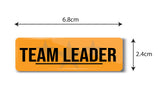 Team Leader I School I College I Office I Rectangular Pin Badge