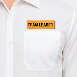 Team Leader I School I College I Office I Rectangular Pin Badge