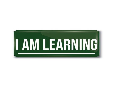 I am Learning I School I College I Office I Rectangular Pin Badge