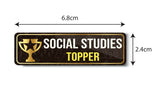 Social Studies Topper I Class Topper I School I College I University I Rectangular Pin Badge
