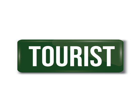Tourist I Souvenir I Travel Memories I Rectangular Pin Badge
