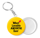 Most Lovable ANIYATHI Ever I Raksha Bandhan Gifts Key Chain