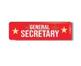 General Secretary I College I Office I Rectangular Pin Badge