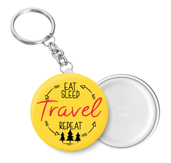 Love Travel I Eat,Sleep and Repeat I Souvenir l Travel I Key Chain