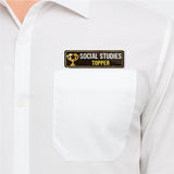 Social Studies Topper I Class Topper I School I College I University I Rectangular Pin Badge